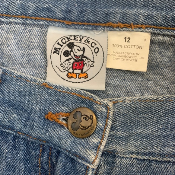 RARE Rainbow Co Disney Mickey Mouse 90s Mom Jean Shorts - Picture 2 of 5